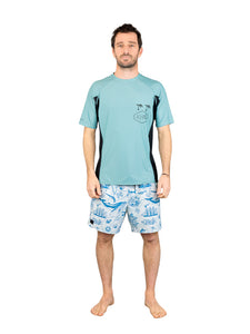 Lycra de surf para hombre - Azul verde