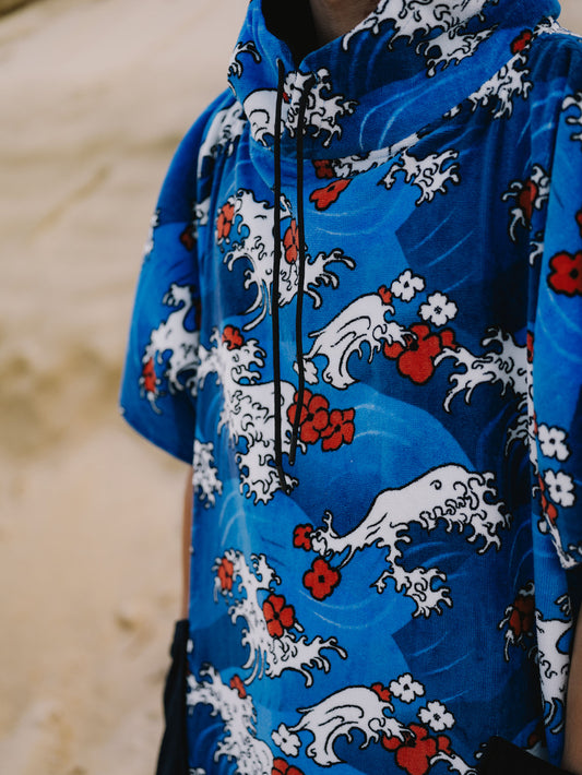 Poncho adulte coupe V - Nippon Wave