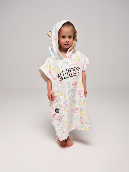 Poncho - Neon / Geel 3-6 jaar