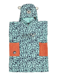 Poncho para niños de 3 a 6 años - Gris Azul