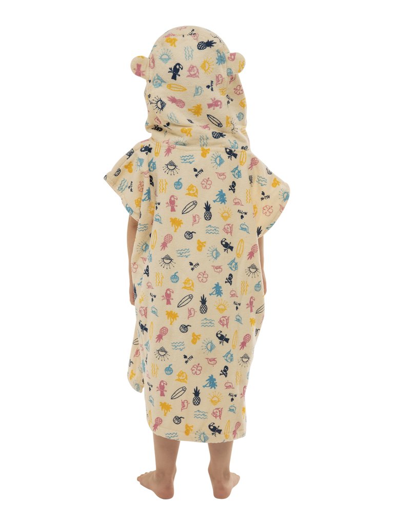 Poncho - Baby Strand Roze 3-6 jaar