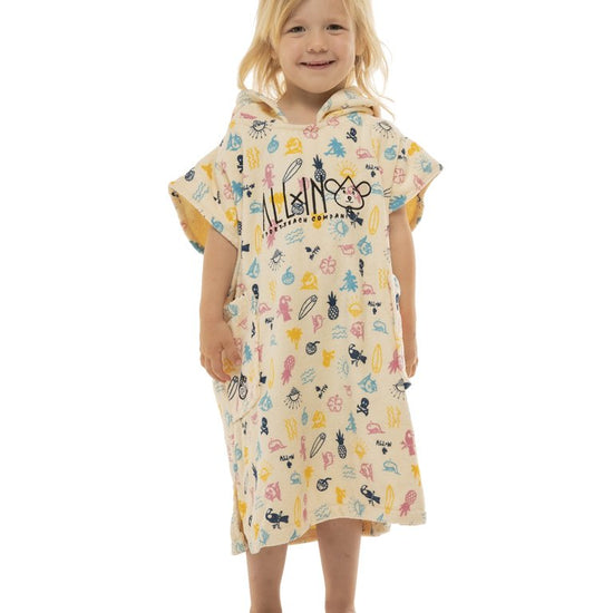 Poncho - Baby Strand Roze 3-6 jaar