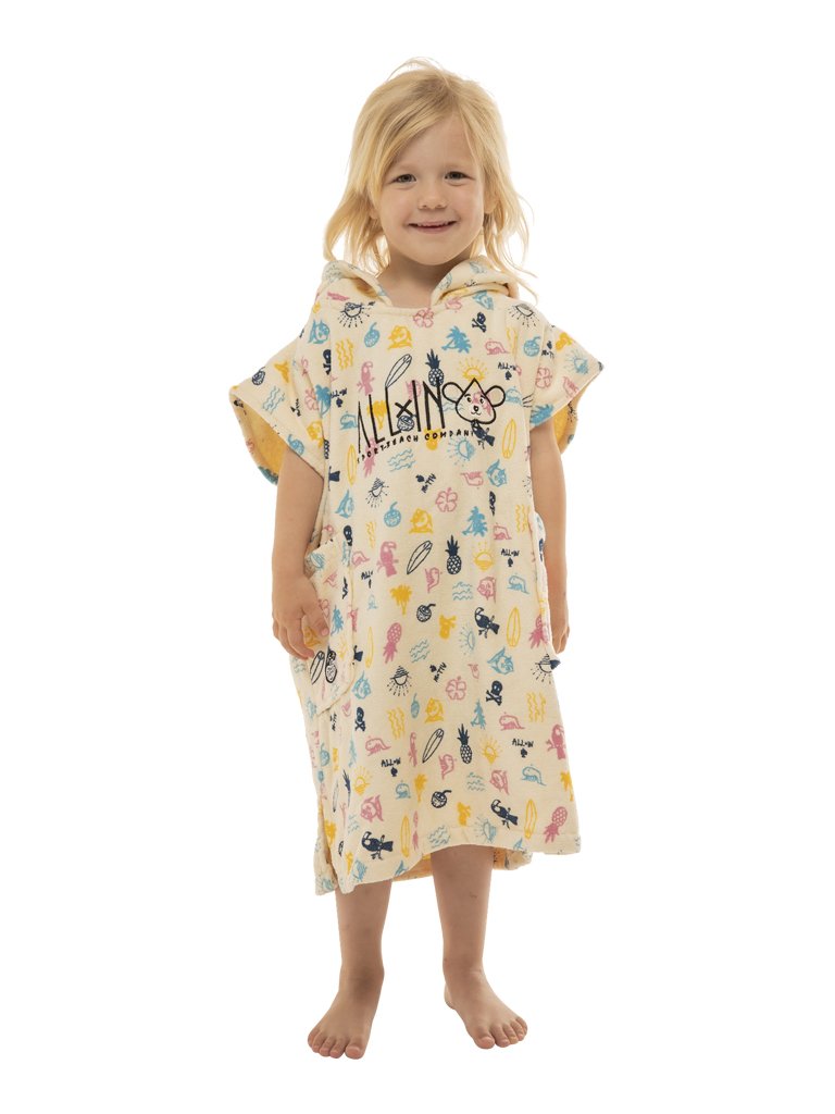 Poncho - Baby Strand Roze 3-6 jaar
