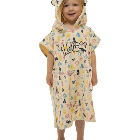 Poncho - Baby Strand Roze 3-6 jaar