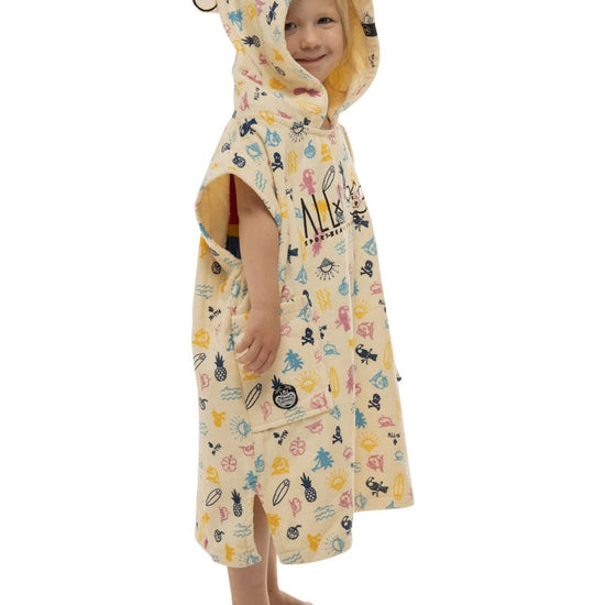 Poncho - Baby Strand Roze 3-6 jaar