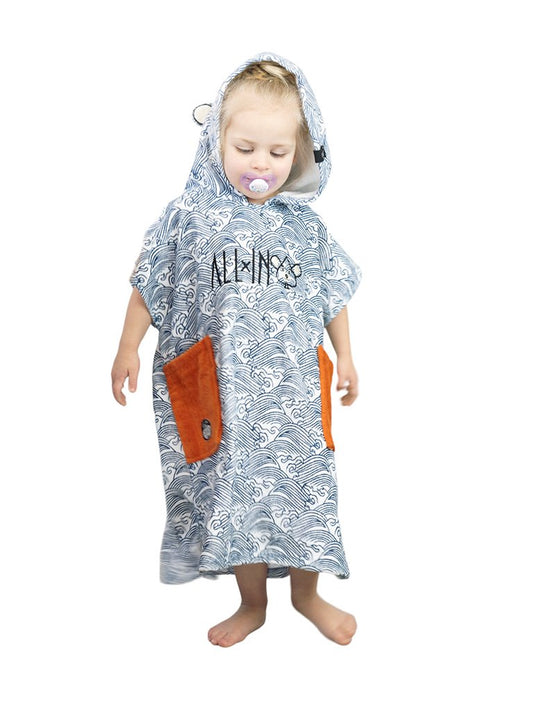 Poncho voor baby's - Oceaan 3-6 jaar