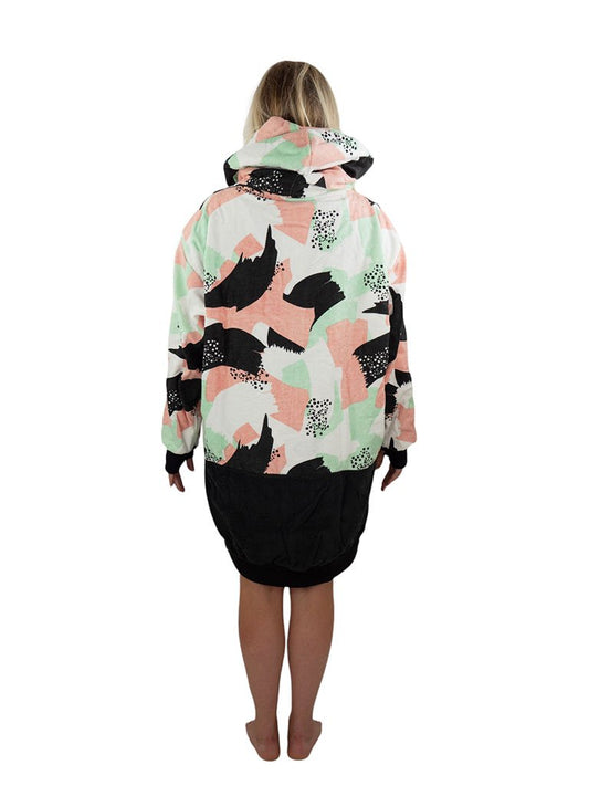Boyfriend Poncho - Camo Smoke / Black One Size