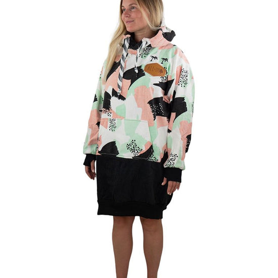 Boyfriend Poncho - Camo Smoke / Black One Size
