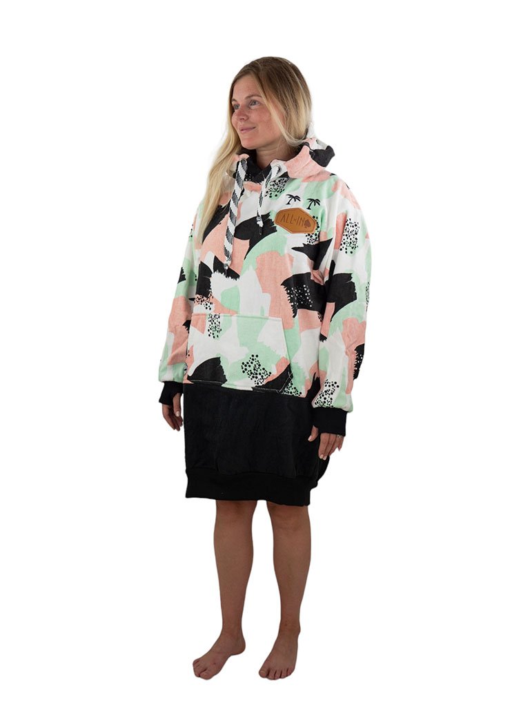 Boyfriend Poncho - Camo Smoke / Black One Size