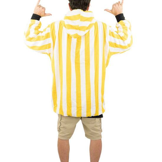 Boyfriend Poncho Jacquard - Good Vibes Zonnig Eén maat