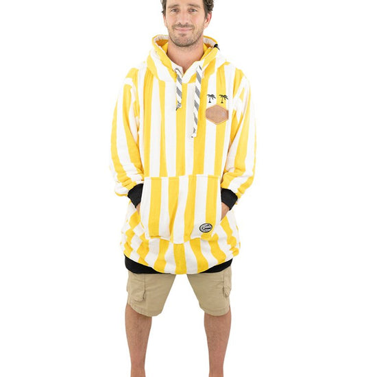 Boyfriend Poncho Jacquard - Good Vibes Zonnig Eén maat