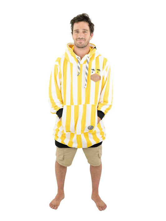 Boyfriend Poncho Jacquard - Good Vibes Zonnig Eén maat