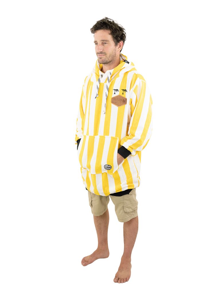 Boyfriend Poncho Jacquard - Good Vibes Zonnig Eén maat
