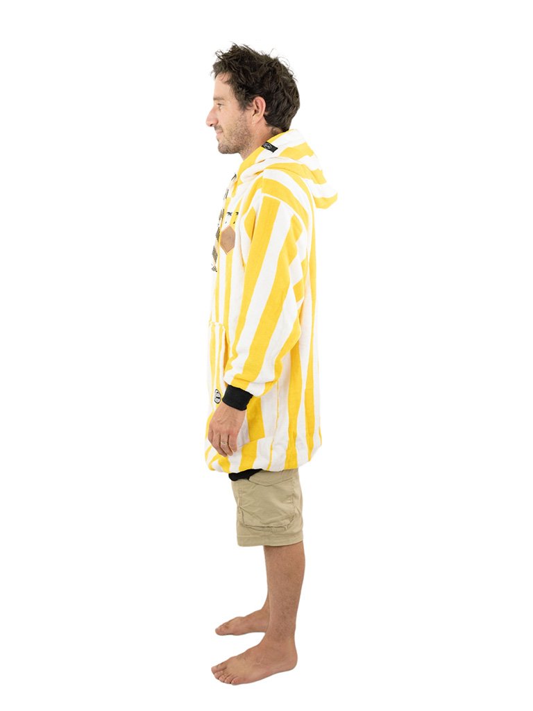 Boyfriend Poncho Jacquard - Good Vibes Zonnig Eén maat