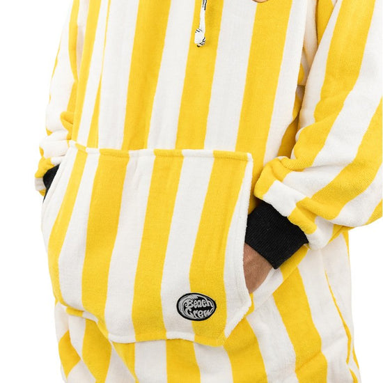 Boyfriend Poncho Jacquard - Good Vibes Zonnig Eén maat