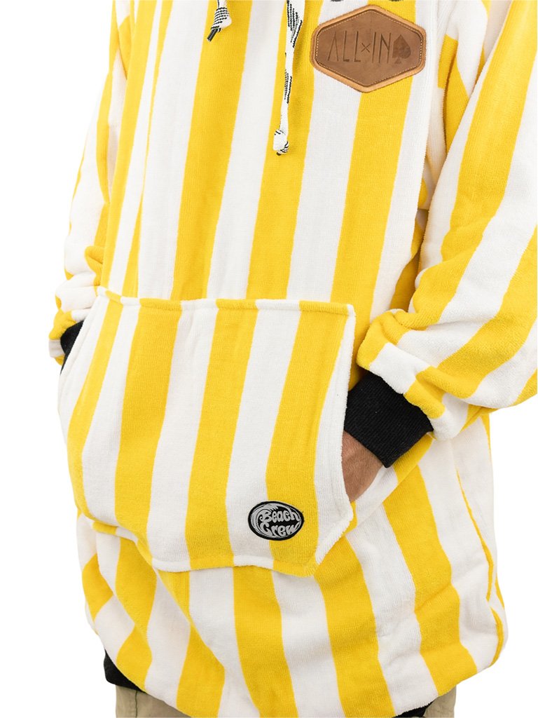 Boyfriend Poncho Jacquard - Good Vibes Zonnig Eén maat