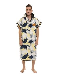 Poncho con capucha adulto - Camo / Azul marino