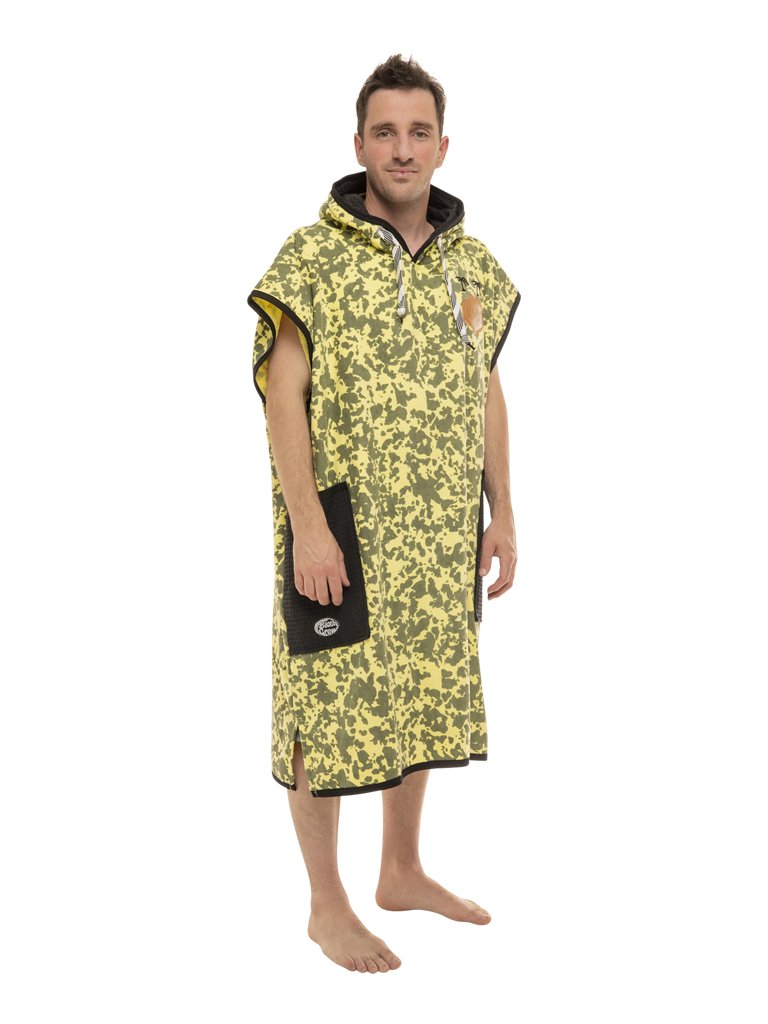 Classic Poncho Beach Crew - Camo Smoke / Black Waffle Talla única