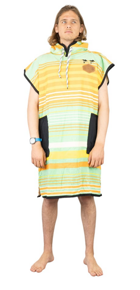 Poncho con capucha para adulto - Rayas