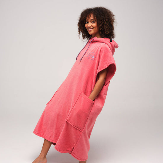 Klassieke Poncho Flash - Theeroos Eén maat