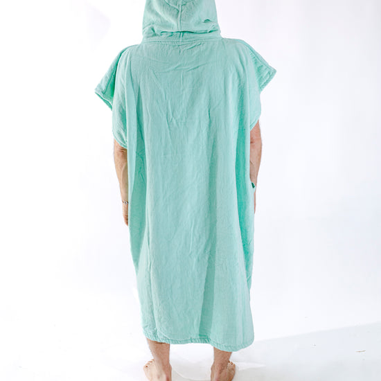 Poncho de bain ALL-IN Classic Mint, vue dos, coloris menthe uni, SS26