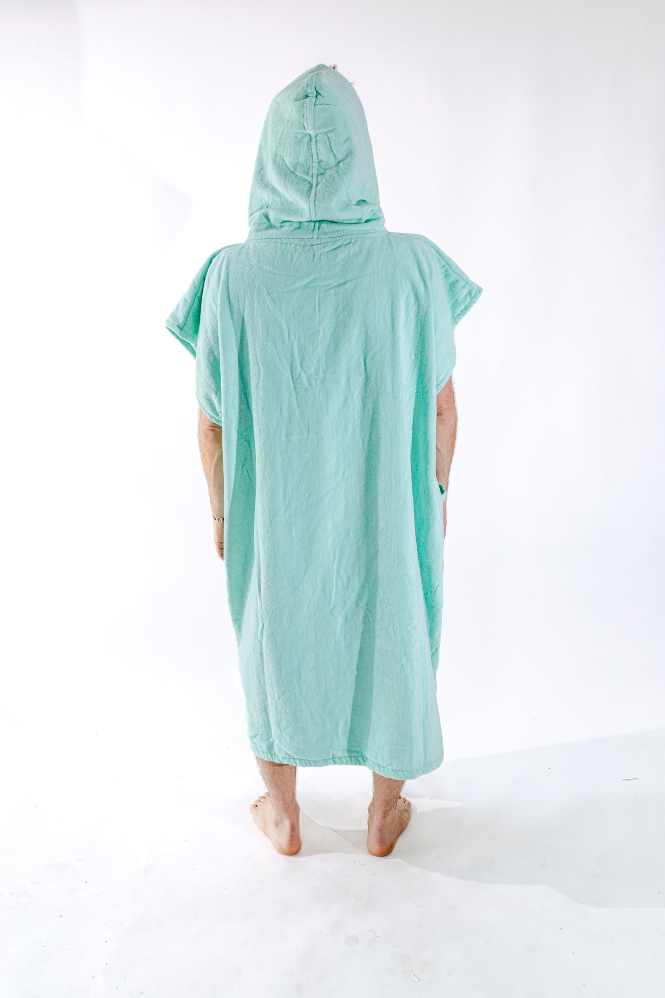 Poncho de bain ALL-IN Classic Mint, vue dos, coloris menthe uni, SS26