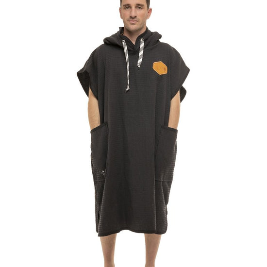 Poncho Waffle - Negro Waffle Talla única