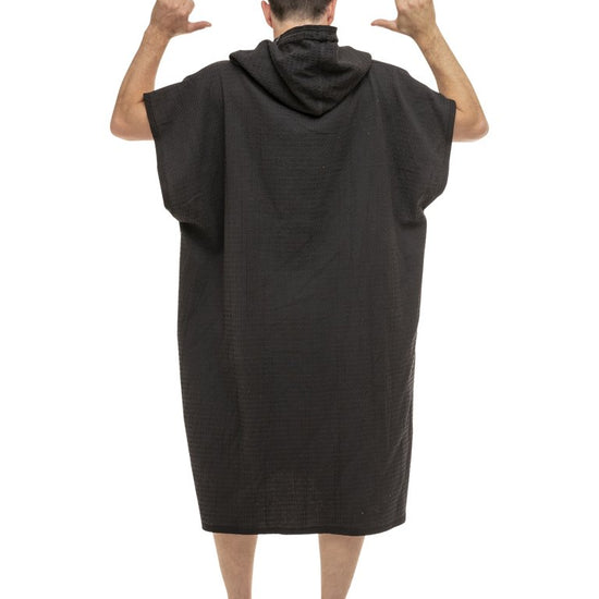 Poncho Waffle - Negro Waffle Talla única