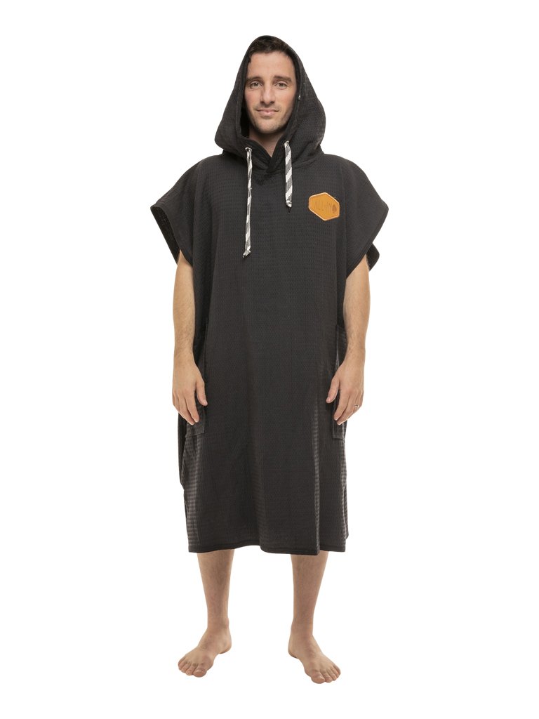 Poncho Waffle - Negro Waffle Talla única