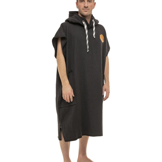 Poncho Waffle - Negro Waffle Talla única