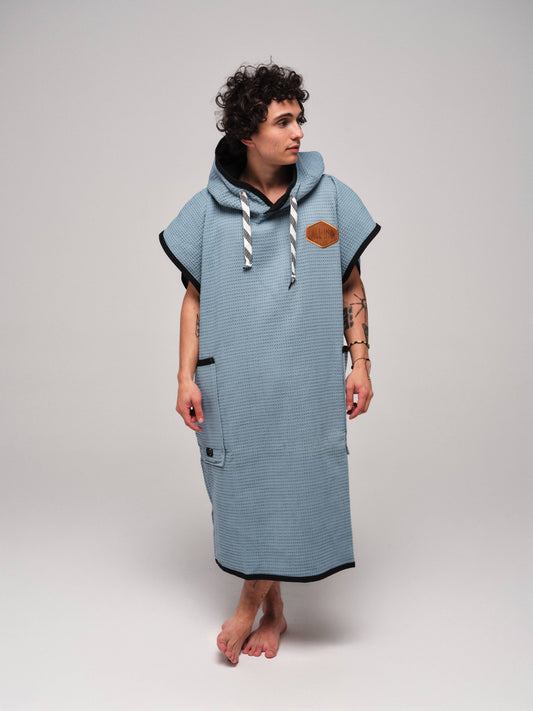 Poncho Waffle - Azul noche Waffle Talla única