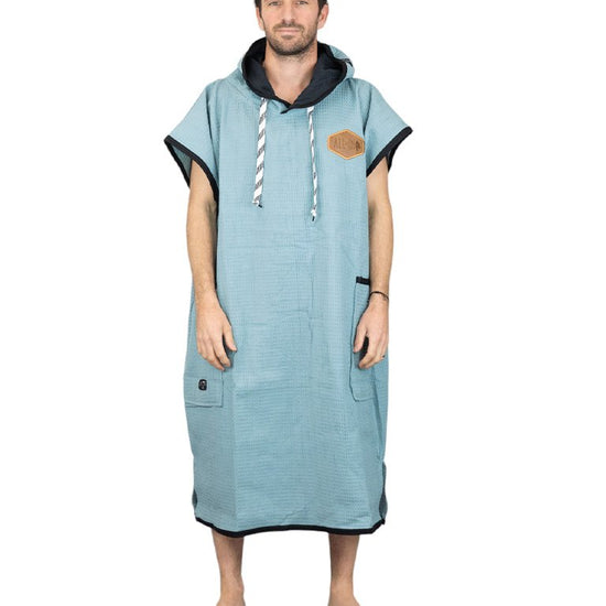 Waffle Poncho - Night Blue Waffle One Size