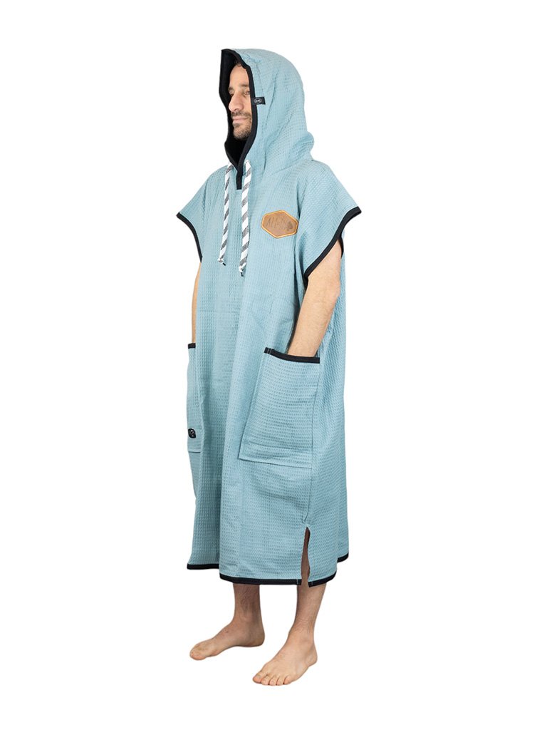 Waffle Poncho - Night Blue Waffle One Size