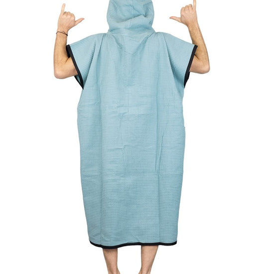 Waffle Poncho - Night Blue Waffle One Size