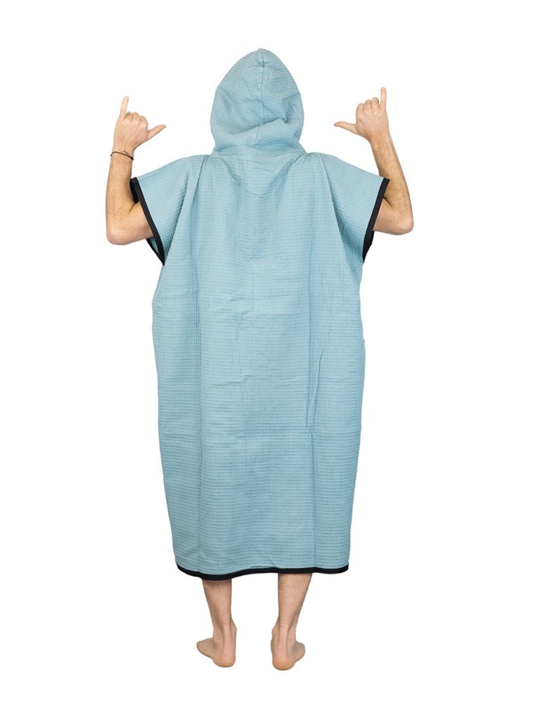 Waffle Poncho - Night Blue Waffle One Size