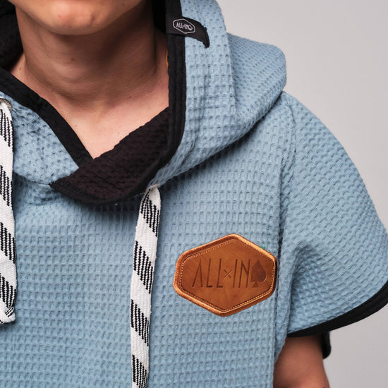 Waffle Poncho - Night Blue Waffle One Size