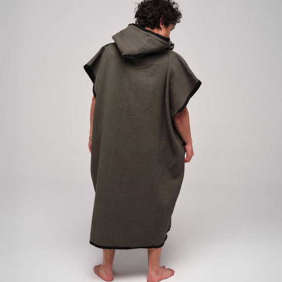 Poncho Waffle - Kaki Waffle Talla única