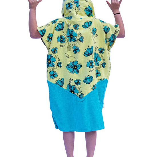 Junior Poncho - Coquelicot / Aqua 9-16 ans