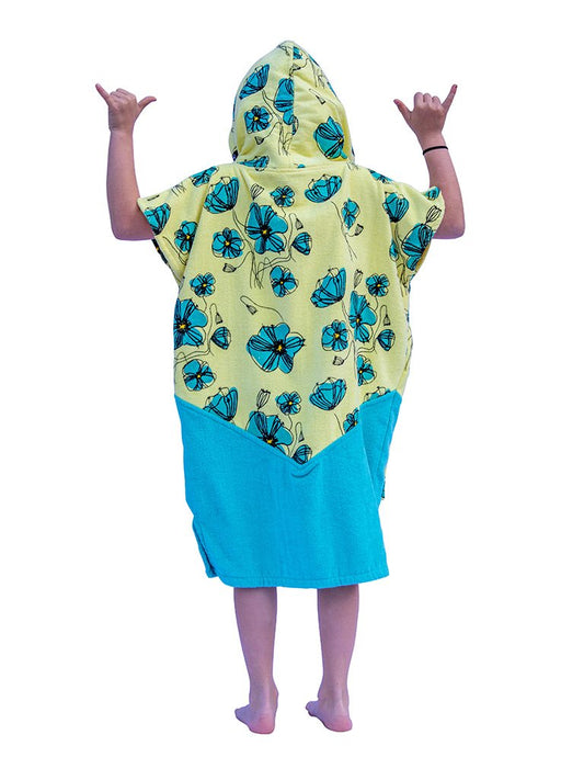 Junior Poncho - Coquelicot / Aqua 9-16 ans