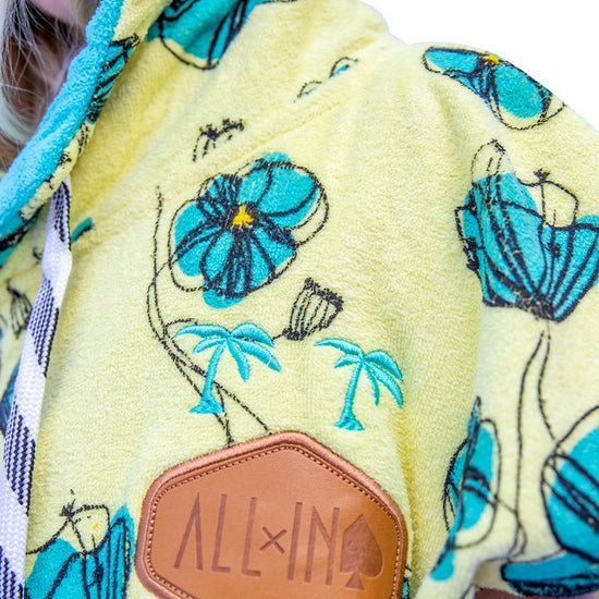 Junior Poncho - Coquelicot / Aqua 9-16 ans