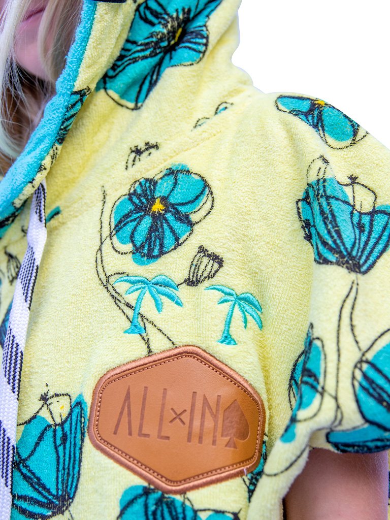 Junior Poncho - Coquelicot / Aqua 9-16 ans