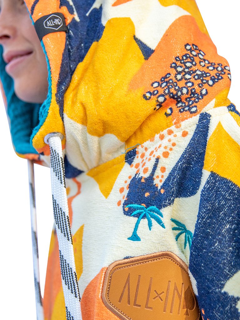 Junior Poncho - Camo Sunny / Navy Waffle 9-16 ans