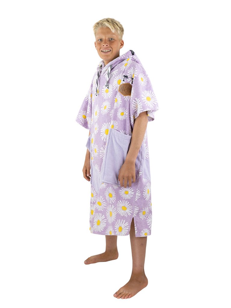 V Poncho Junior - Flower Power 9-15 ans