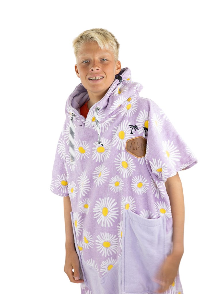 V Poncho Junior - Flower Power 9-15 ans