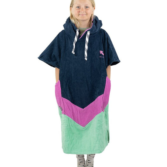 V Poncho Junior - Grey Blue Parma 9-15 years