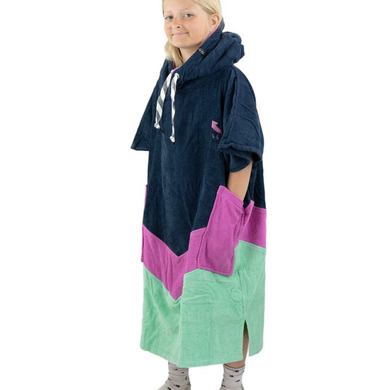 V Poncho Junior - Grey Blue Parma 9-15 years