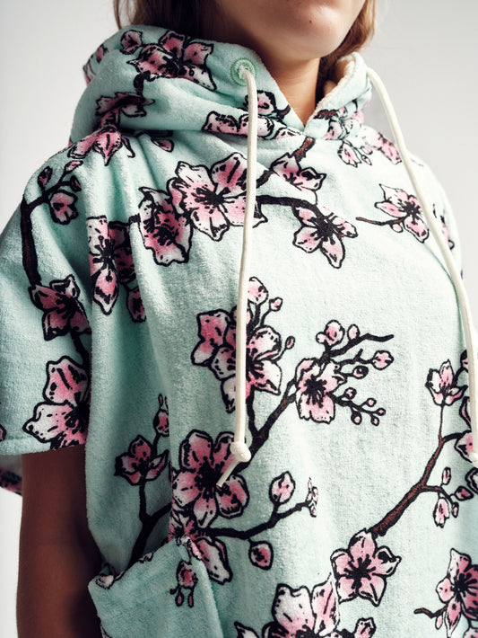 Children's poncho 6 to 9 years - Cherry Tree