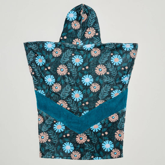 Junior Poncho - Floral Blue 9-15 ans