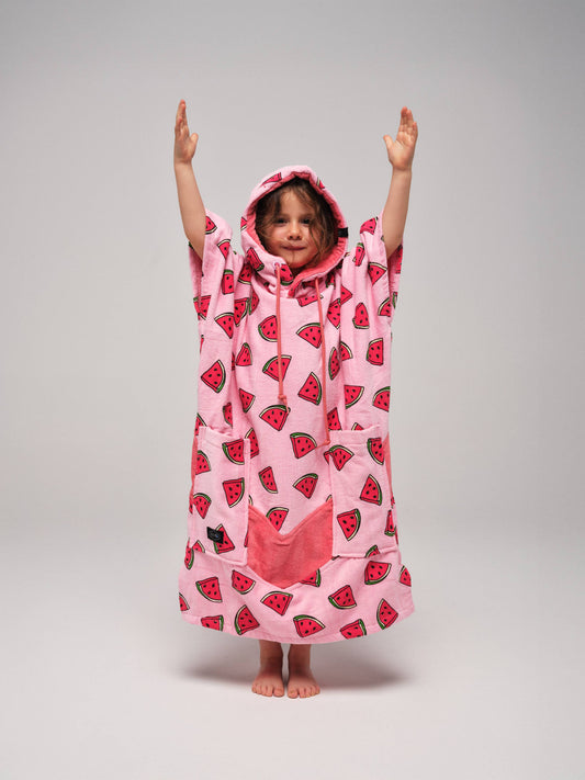 Junior Poncho - Watermeloen 9-15 jaar