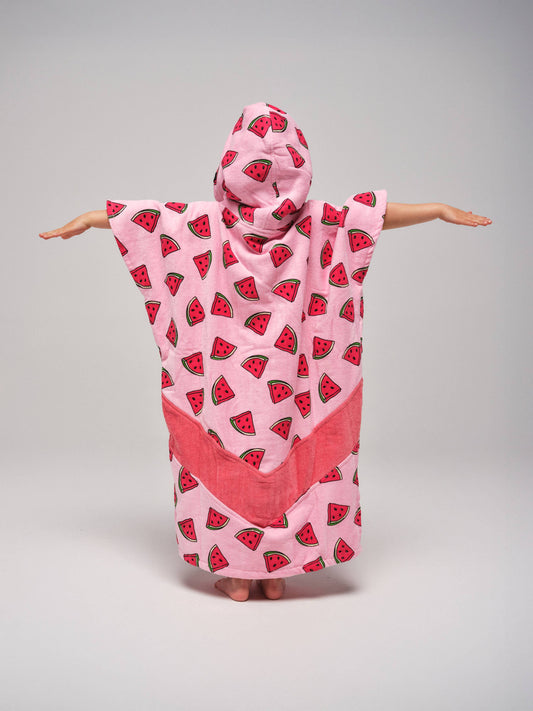 Junior Poncho - Watermeloen 9-15 jaar